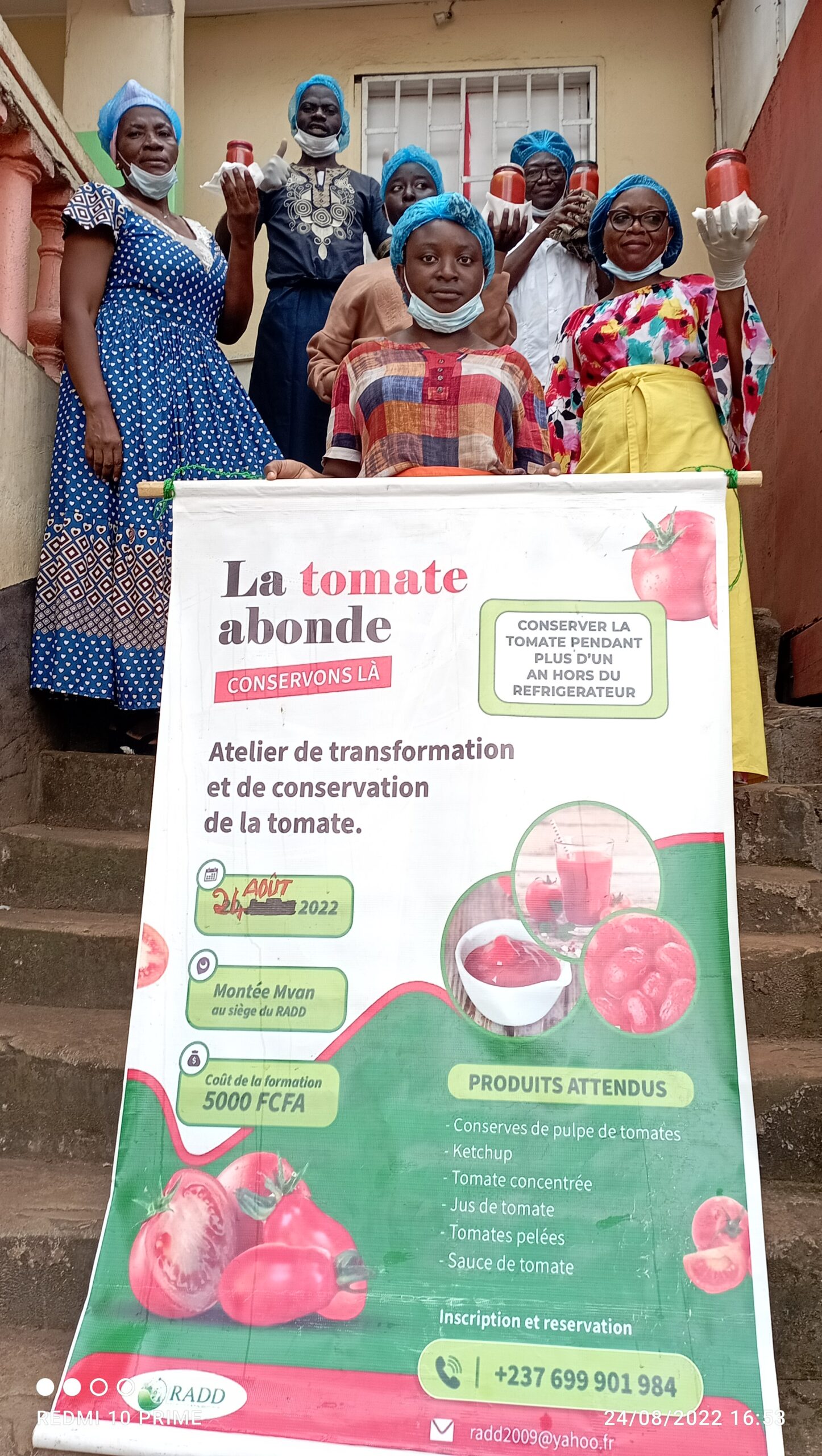 FORMATION DE 25 FEMMES DANS LA CONSERVATION DE LA TOMATE